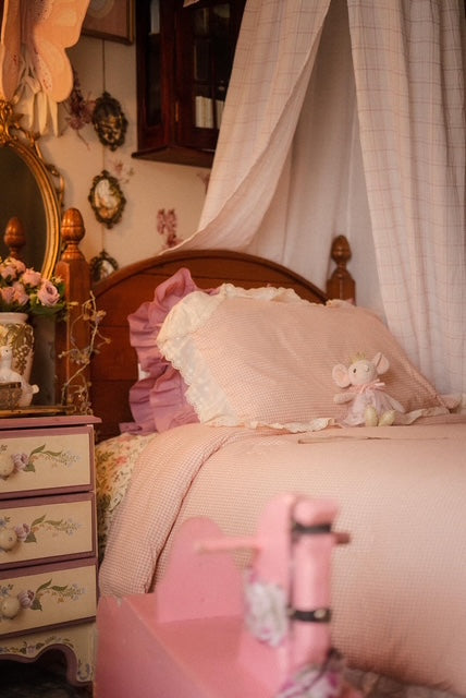 Blush Gingham Dreams Quilt Set - available in Cot & Single sizes