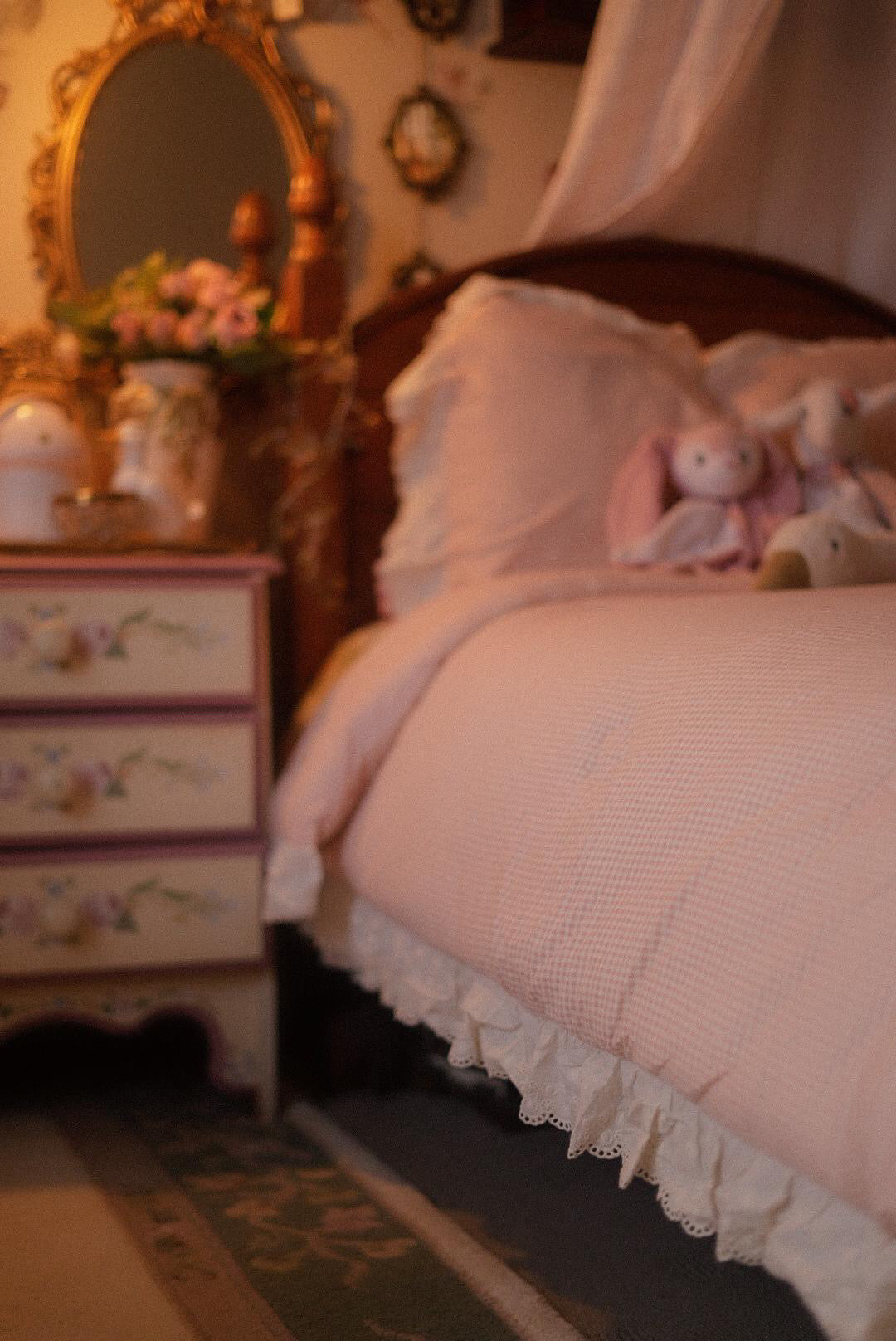Blush Gingham Dreams Quilt Set - available in Cot & Single sizes