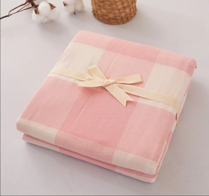 Fairy Floss Gingham Quilt Cover Set - available in Single size image 1