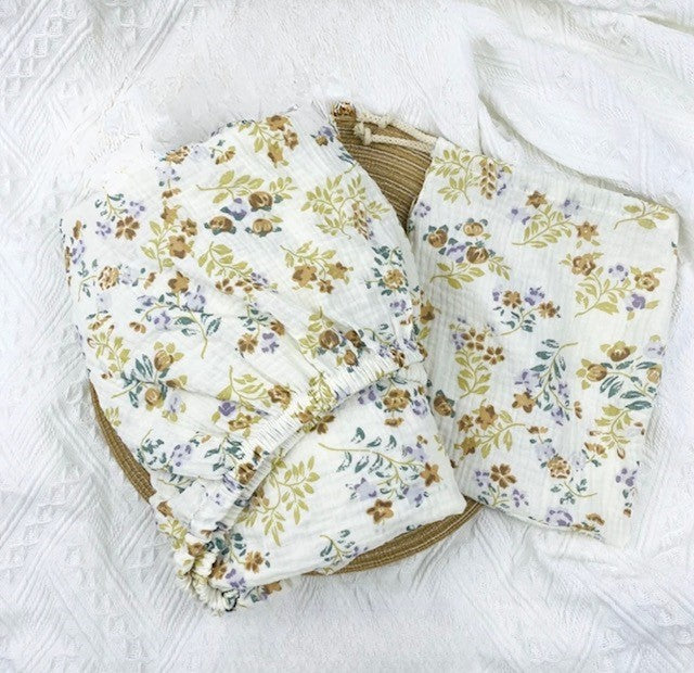 Cot Fitted Sheet - Vintage Floral image 0