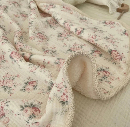 Rose Vintage Fleece Blanket image 0