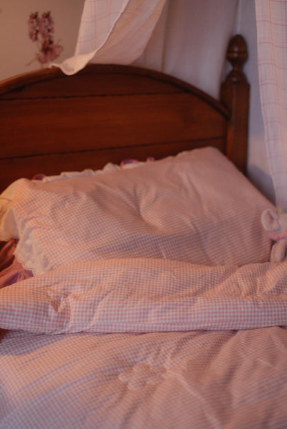 Blush Gingham Dreams Quilt Set - available in Cot & Single sizes