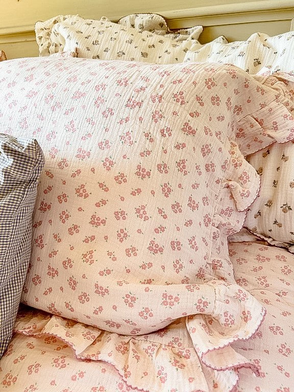Cot Fitted Sheet with matching Pillowcase - Adeline image 0