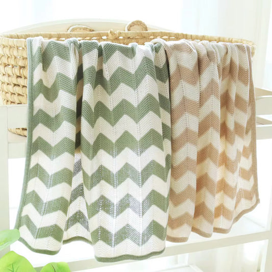 Sage Chevron Blanket image 0
