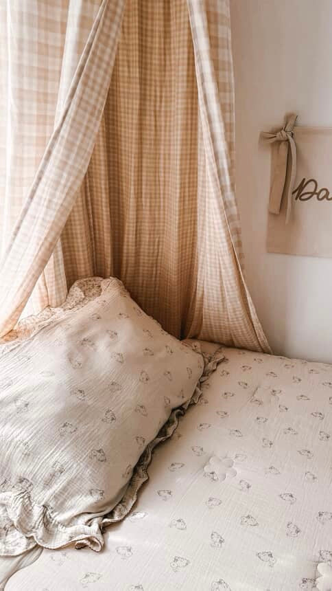 Oatmeal Gingham Canopy