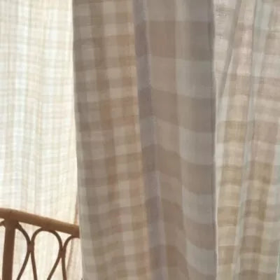 Oatmeal Gingham Canopy