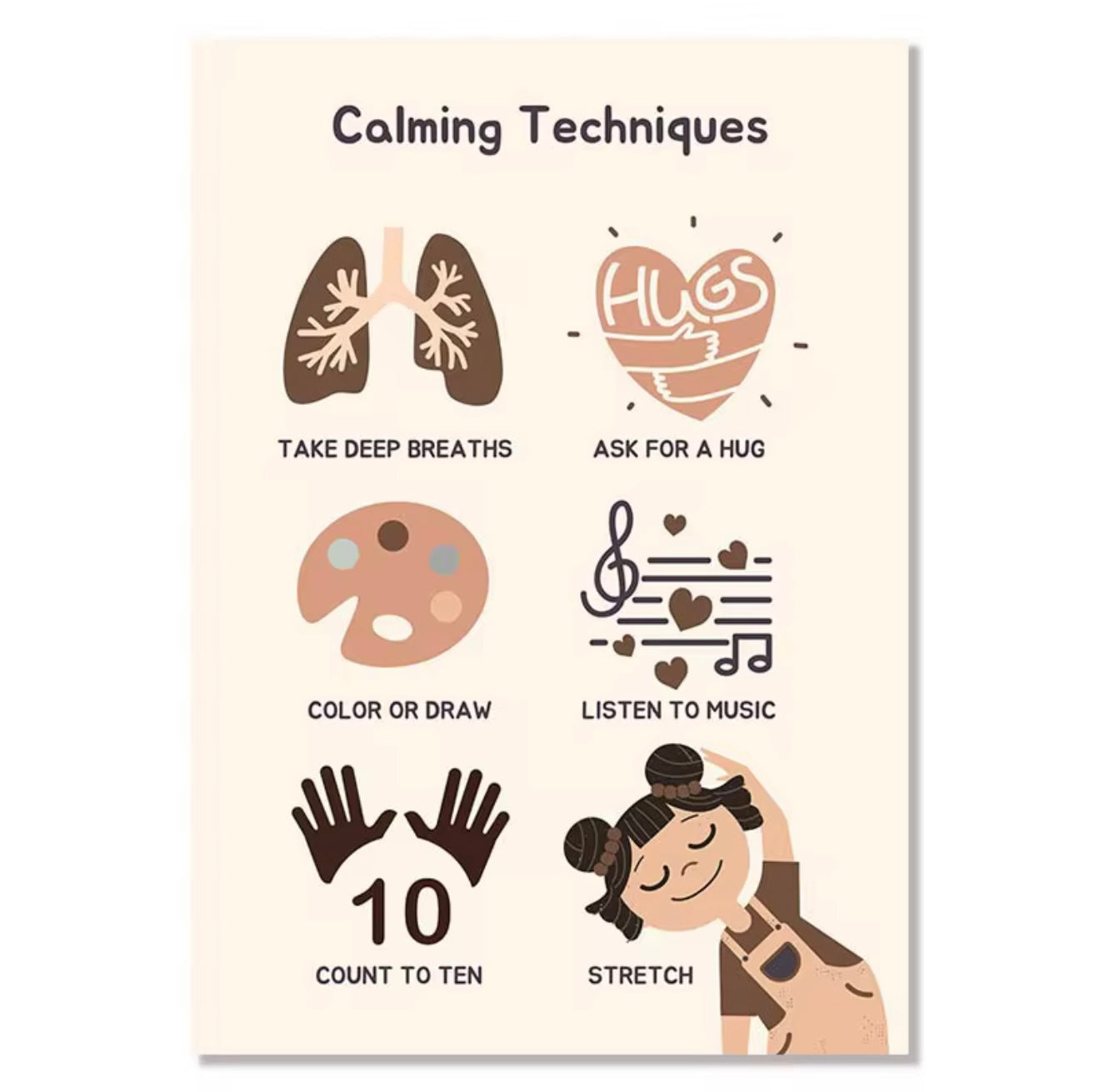 Calming Techniques Poster