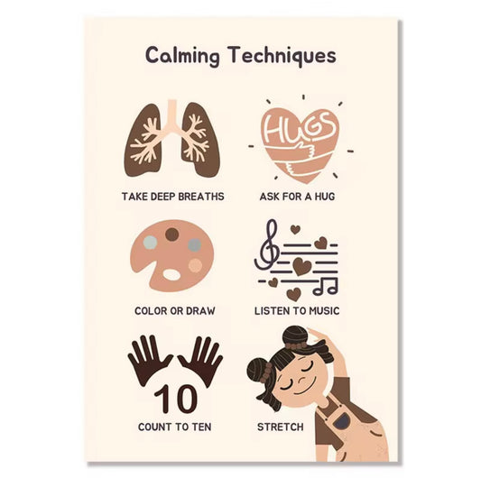Calming Techniques Poster