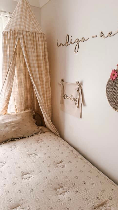 Oatmeal Gingham Canopy