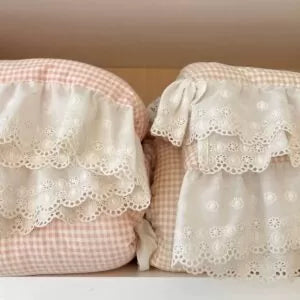 Oatmeal Gingham Quilt Set - available in Cot & Single sizes