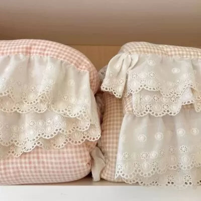 Blush Gingham Dreams Quilt Set - available in Cot & Single sizes