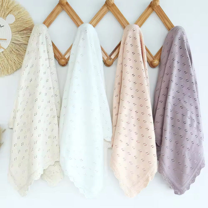 White Dottie Blanket image 1